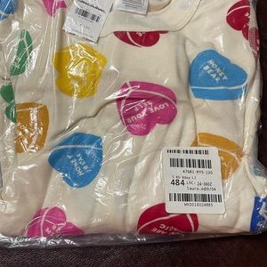Hanna Anderson long sleeve pajama set valentines size 130 l